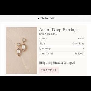 Amari drop bridal earrings
